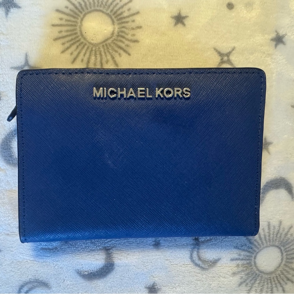Michael Kors Blue Bifold Wallet